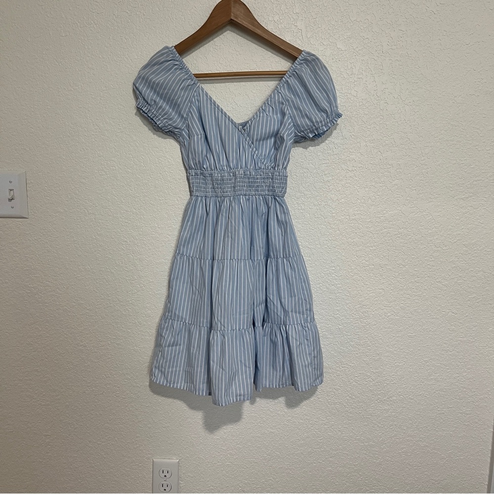 Hollister Blue Striped Mini Dress